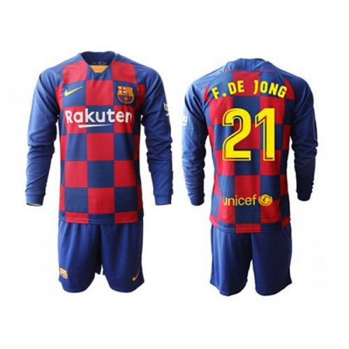 FC Barcelona Dres F.DE JONG 21 Dječji Domaći 2019/20 Dugim Rukavima FC Barcelona Dres F.DE JONG 21 Dječji Domaći 2019/20 Dugim Rukavima